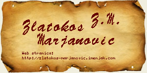 Zlatokos Marjanović vizit kartica